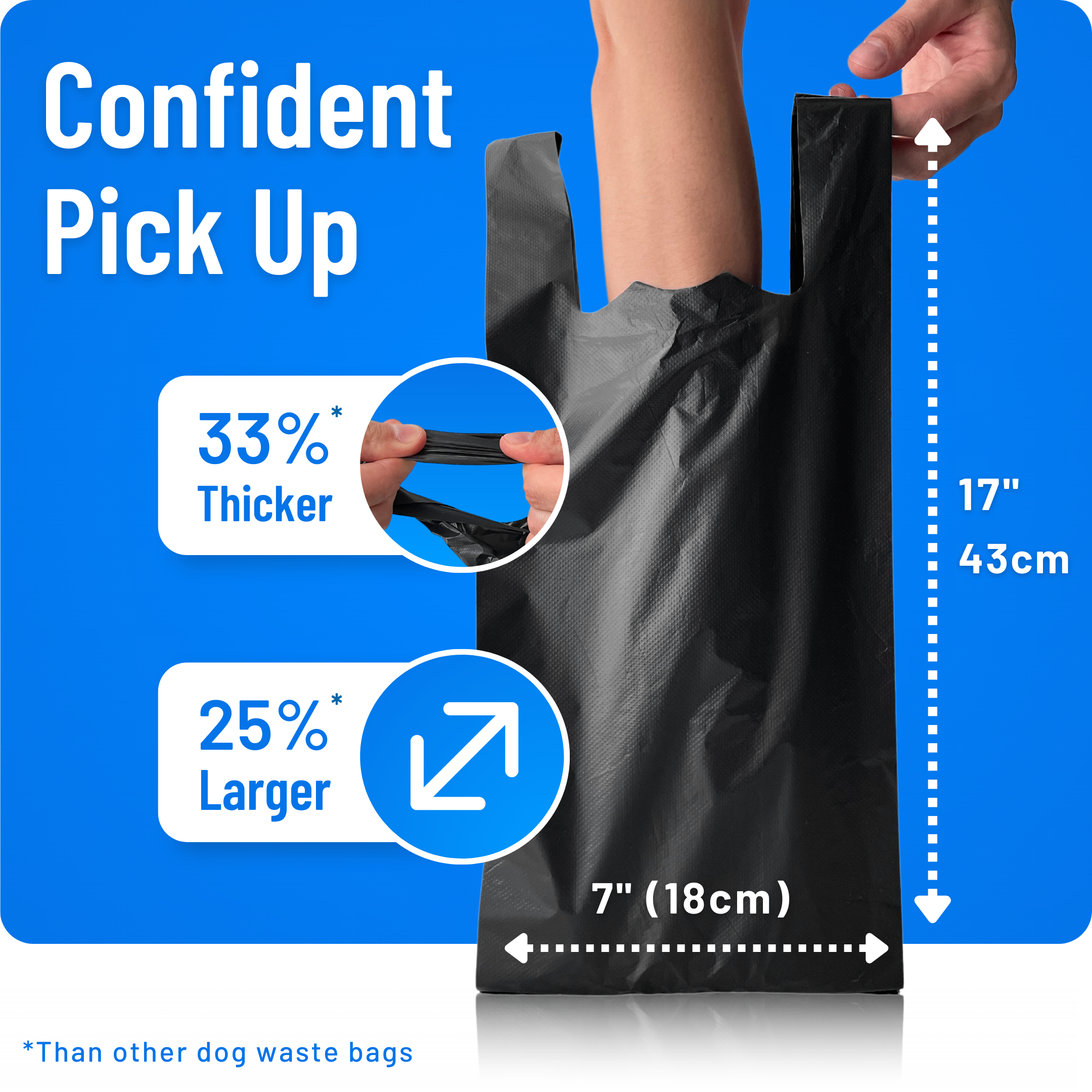 Large Dog Poo Bags Black