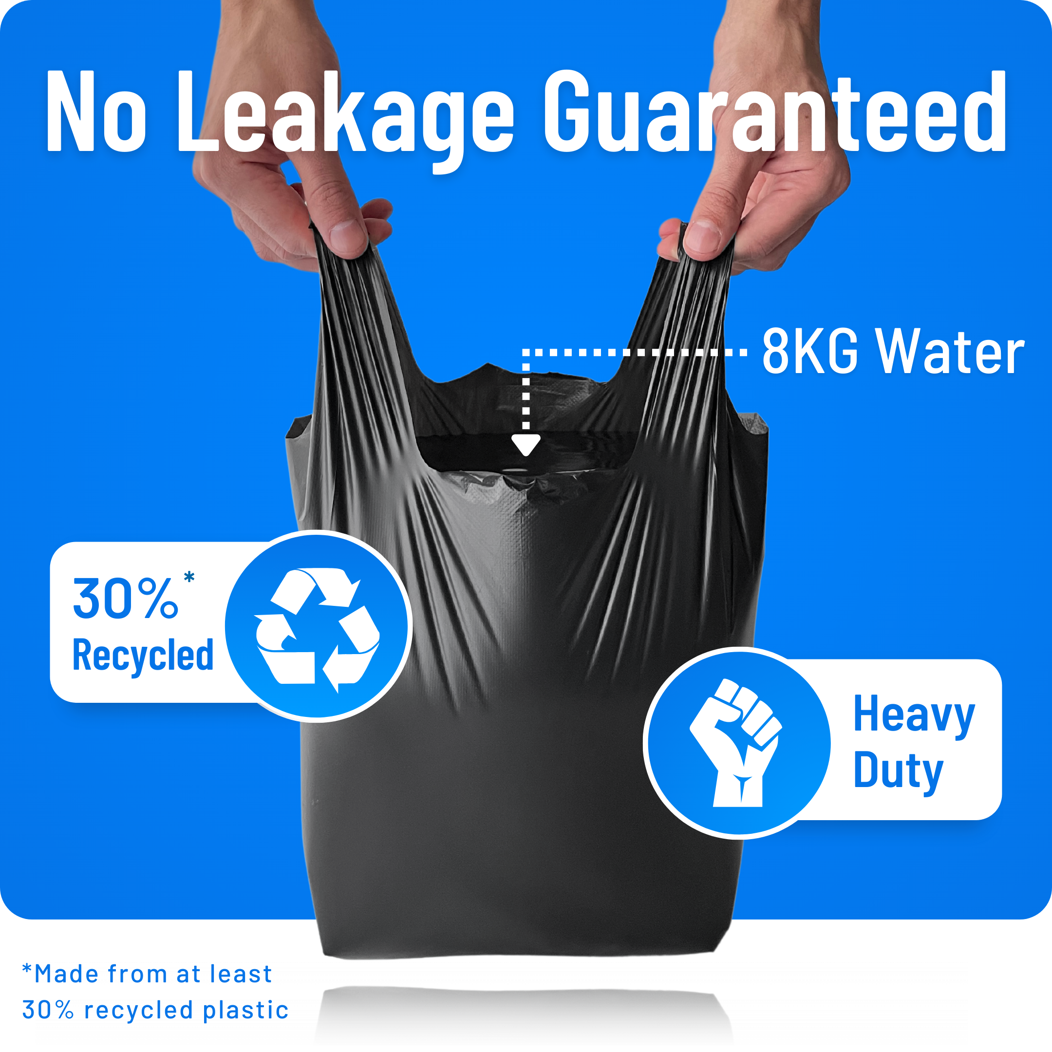 Large Dog Poo Bags Black