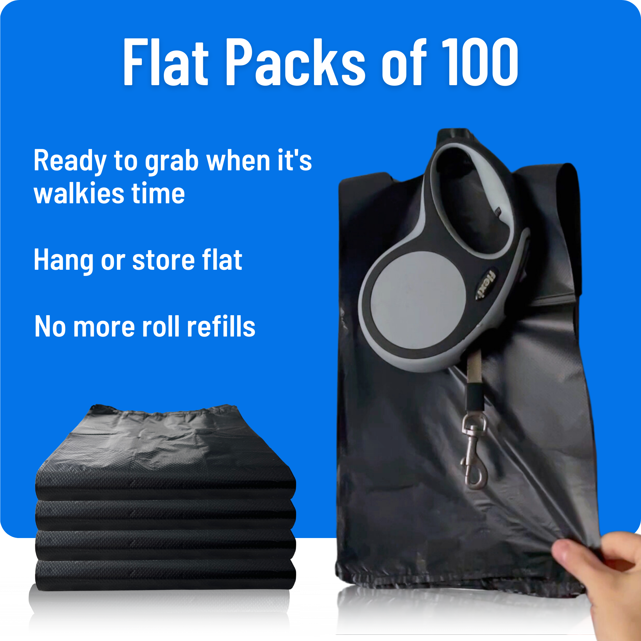 Large Dog Poo Bags Black