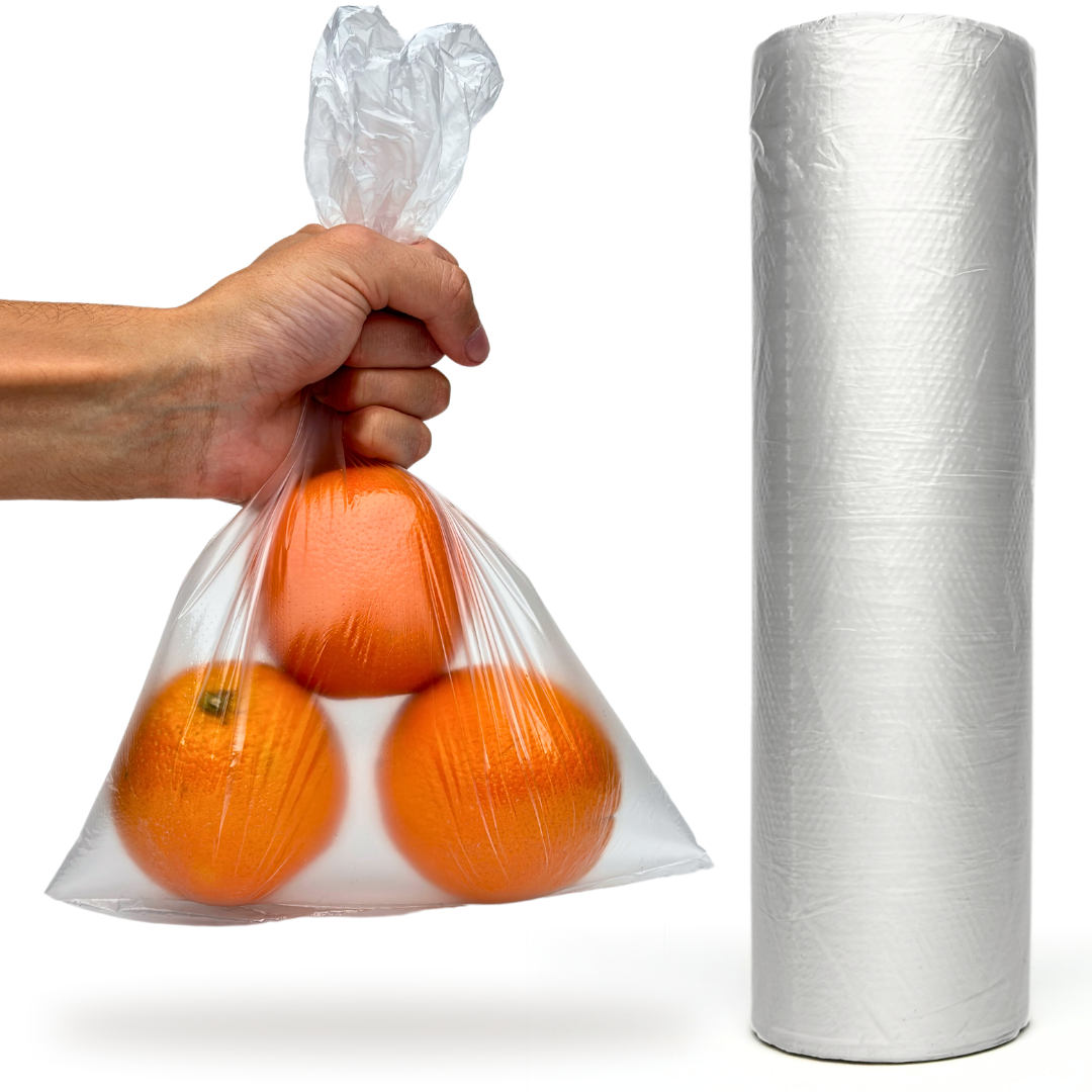 Clear Plastic Food Bags On a Roll - 9 x 14"
