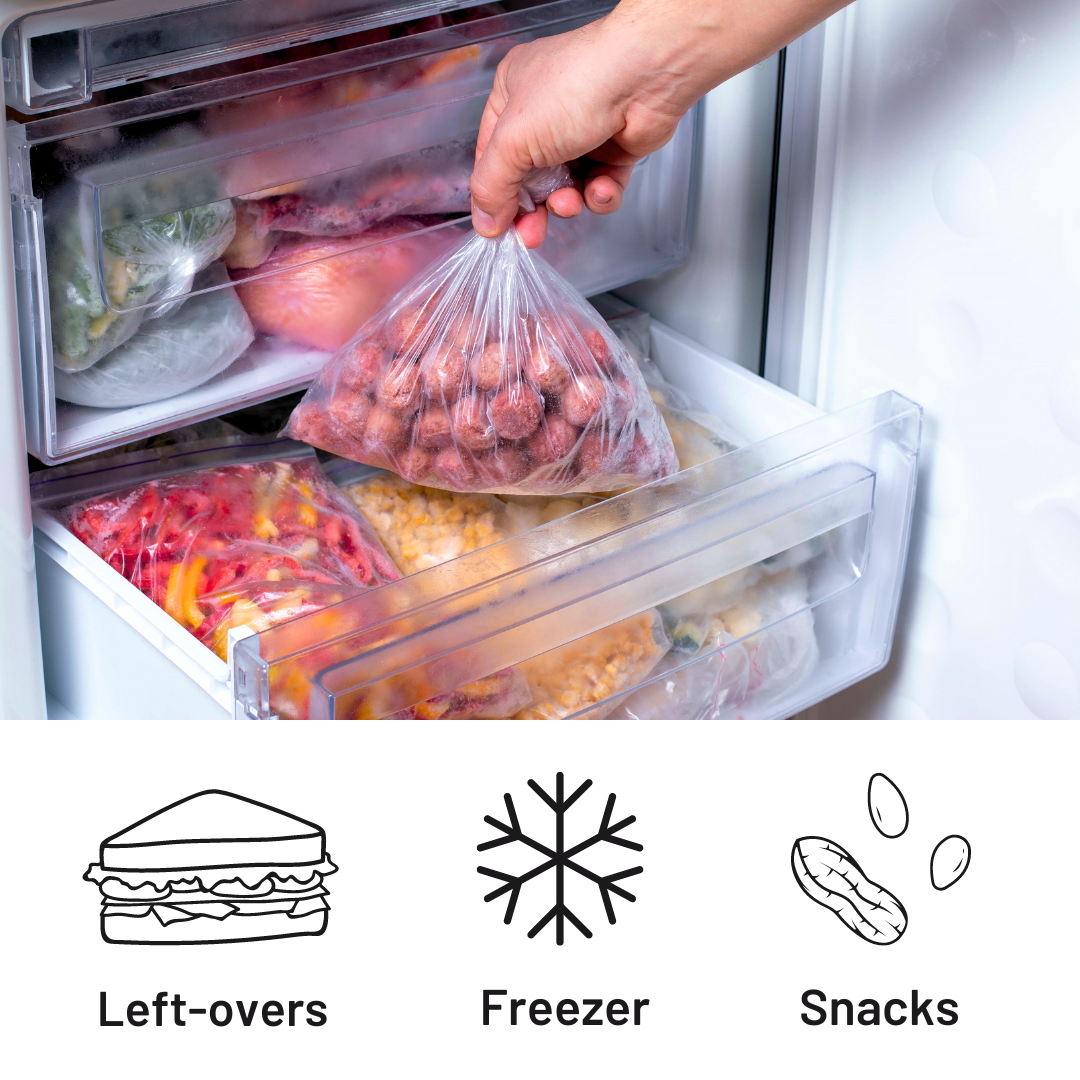 Clear Plastic Food Bags On a Roll - 9 x 14"