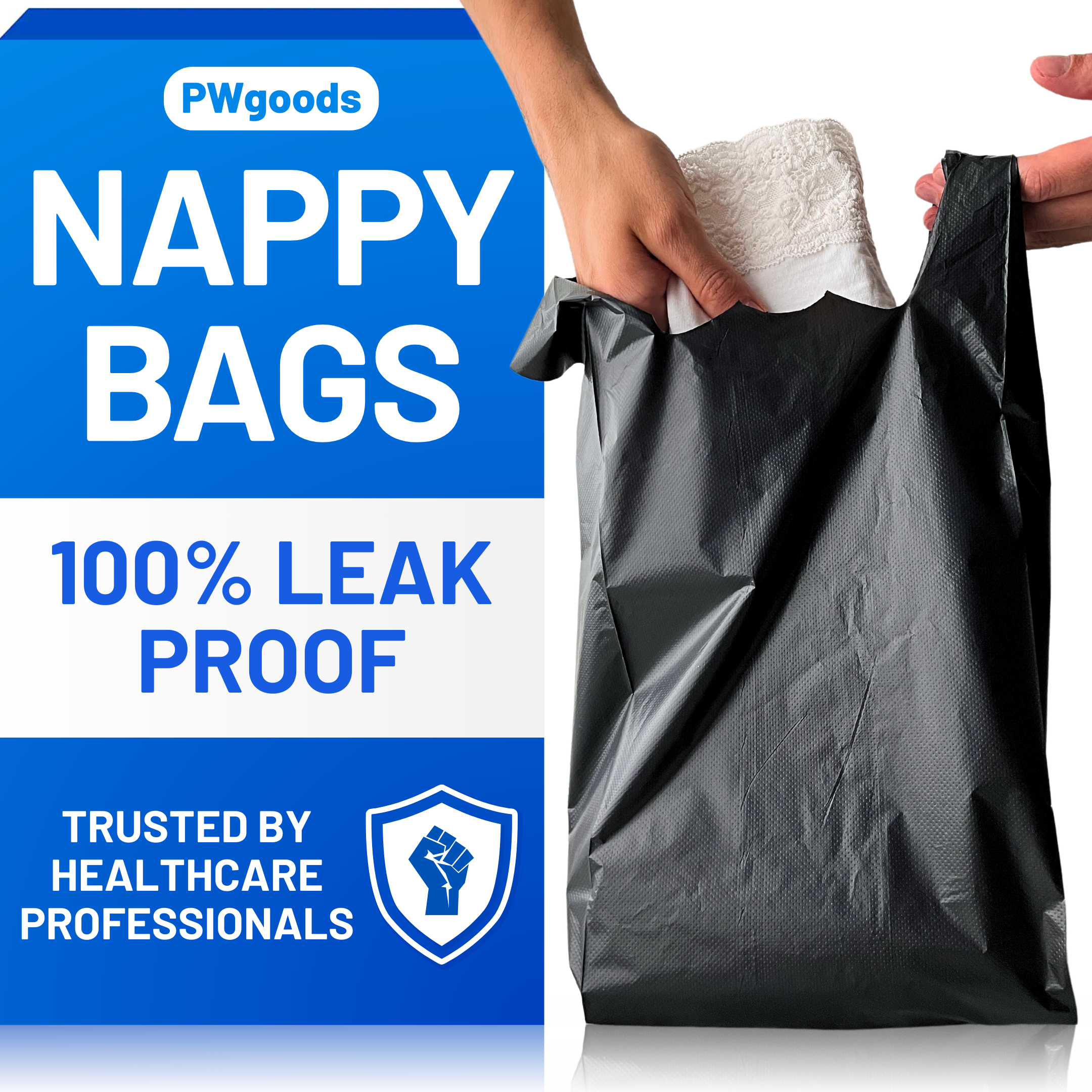 Black Adult Nappy Bags - Standard