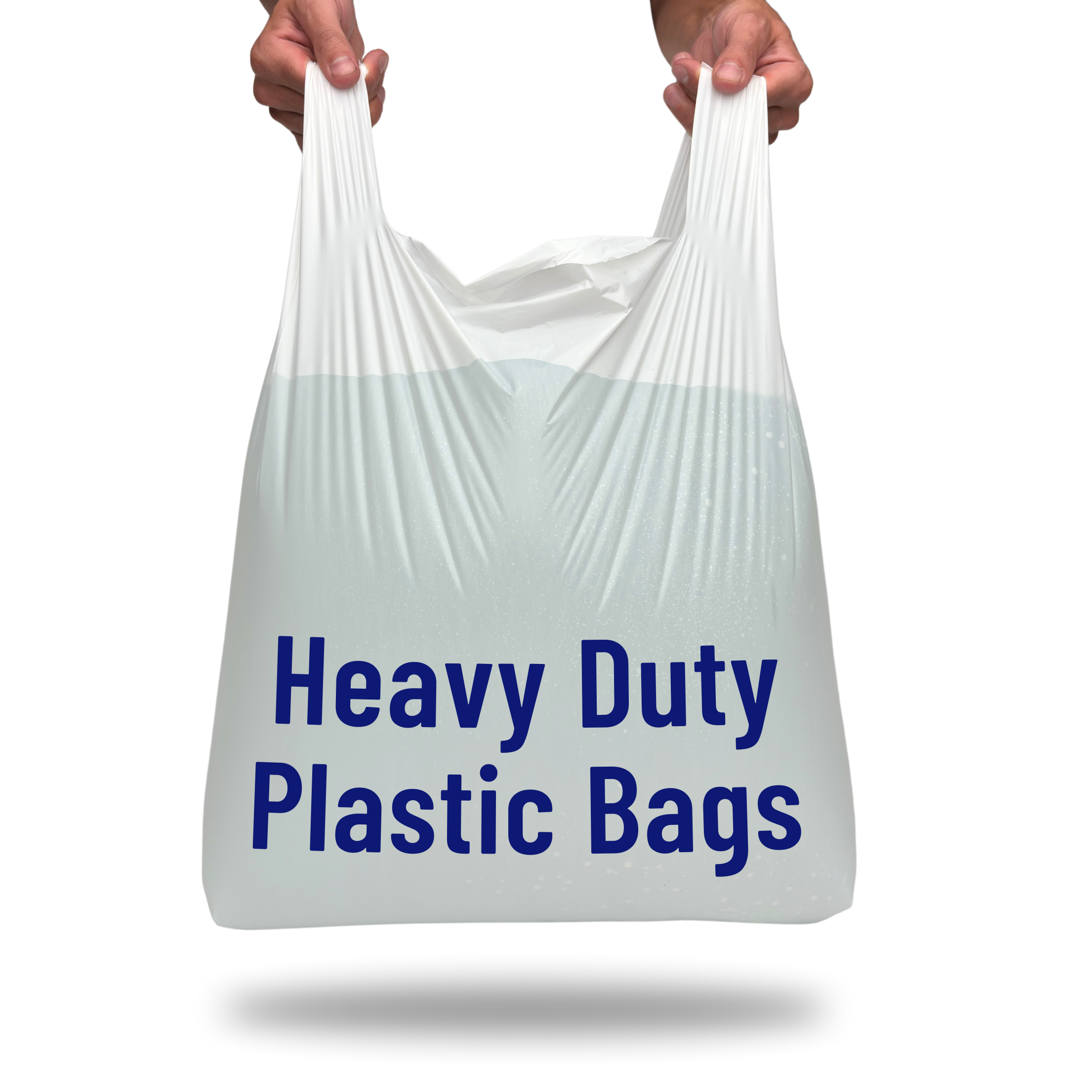 White Plastic Carrier Bags 13x19x23" Heavy Duty