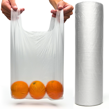 Clear Plastic Food Bags On a Roll - 9 x 14 x 18" Vest