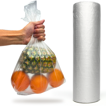 Clear Plastic Food Bags On a Roll - 9 x 14 x 18"