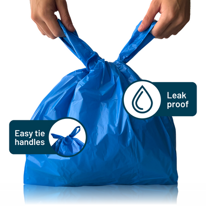 Blue 100% Recycled Plastic Bags - Large 11 x 17 x 21"