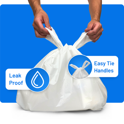 White Plastic Carrier Bags 13x19x23" Heavy Duty