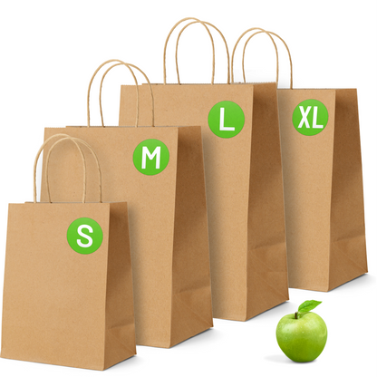 Brown Paper Bags with Twisted Handles - XLarge