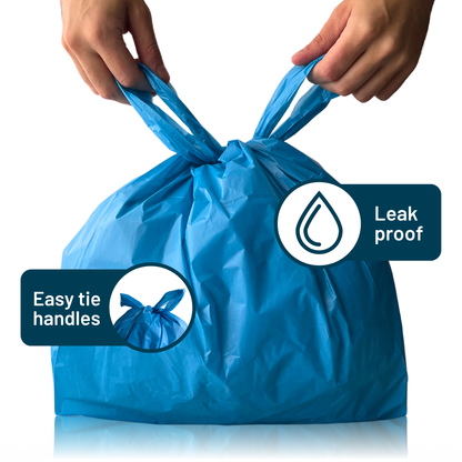 Blue 100% Recycled Plastic Bags - Large 11 x 17 x 21"